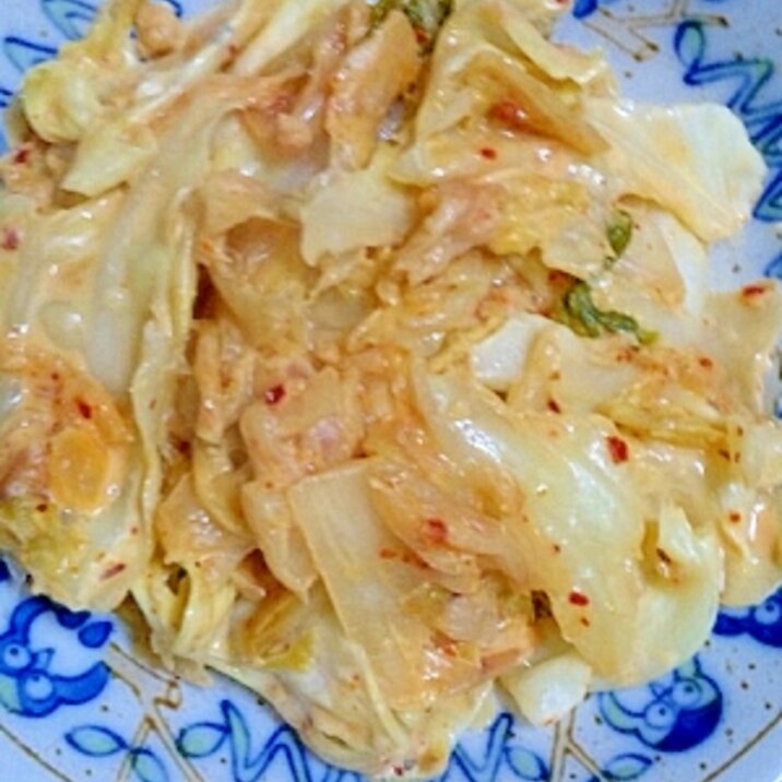 簡単!しんなりキャベツのマヨキムチ和え